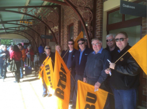 Newcastle Train Protest